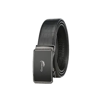 Crocodile Automatic Buckle Cow Leather Leather Belts Men's 3.5CM