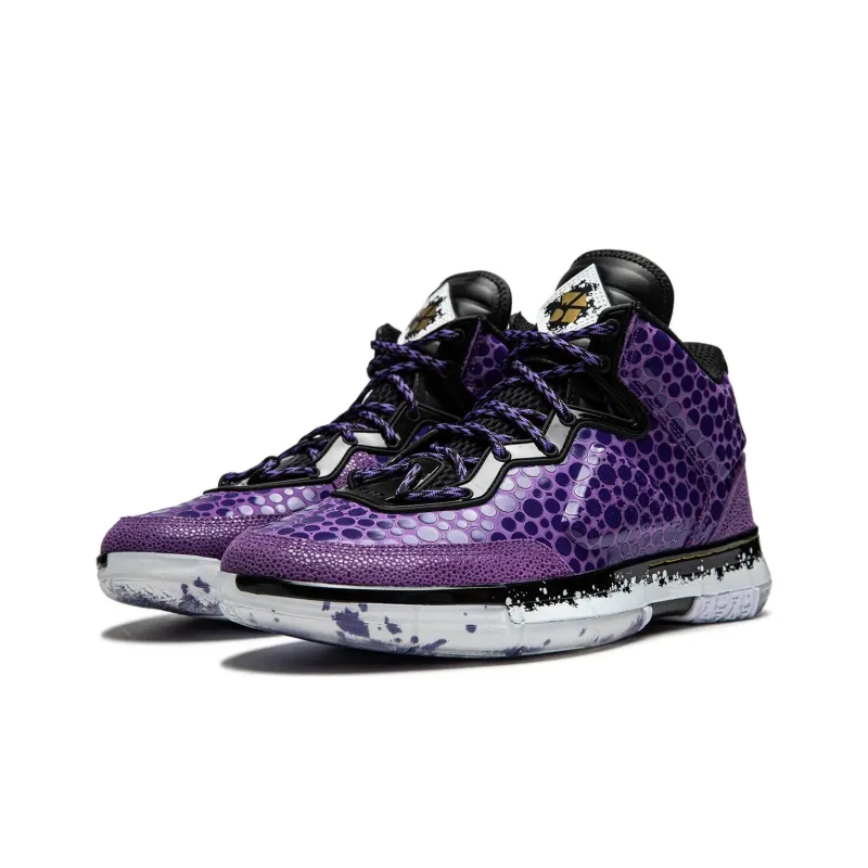 LiNing WOW 1 Devil Fish Cushioning Lightweight High Top Professional Performance Basketball Shoes Men's Purple-2