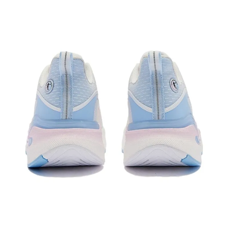 QIAODAN No Fear Of SE Cushioned Slip Resistant Breathable Low Top Running Shoes Women's White Pink-3