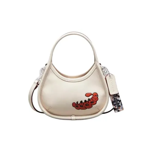 Coachtopia Ergo Leather Handbag Shoulder Bag Crossbody Bag Mini Women's White