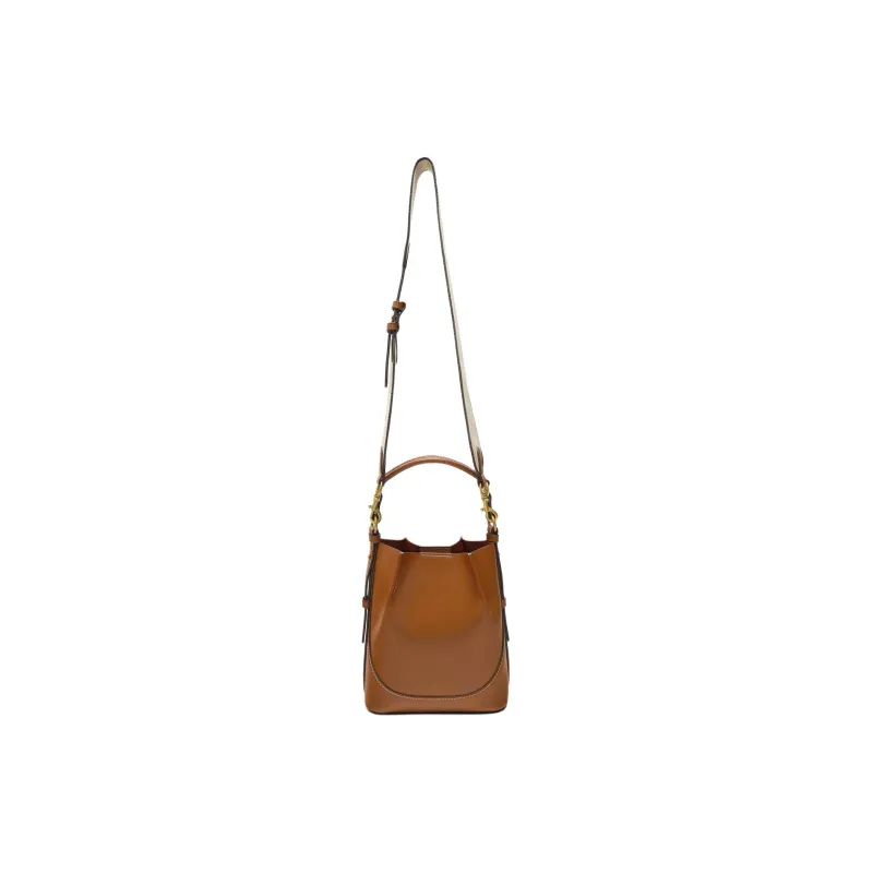 ZARA Polyurethane Bucket Bags Shoulder Bag Crossbody Bag Handbag Small Size Women's Yellow-5