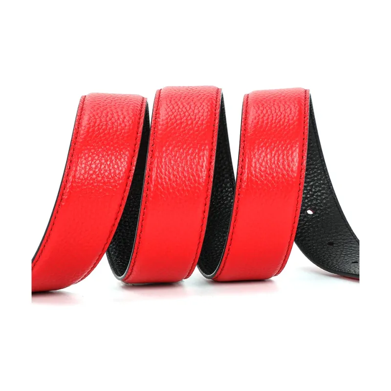 SHERIDan Open Door Red Fashion Business Leather Belts Men's Width  3.5cm-2