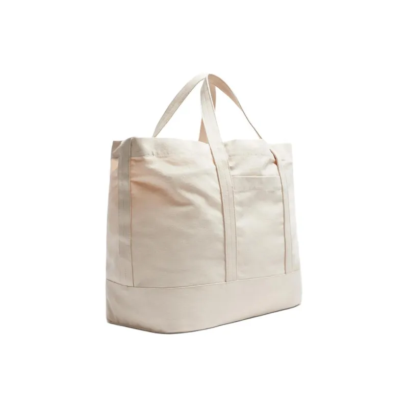 ZARA Cotton Tote Bag Shopping Bag Shoulder Bag Handbag Large Size Men's Light Beige Yellow-1