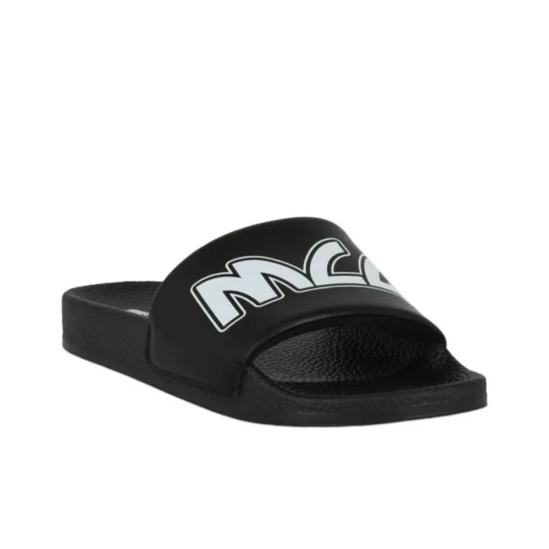 Alexander McQueen Logo Pool Slide Black Women's-1