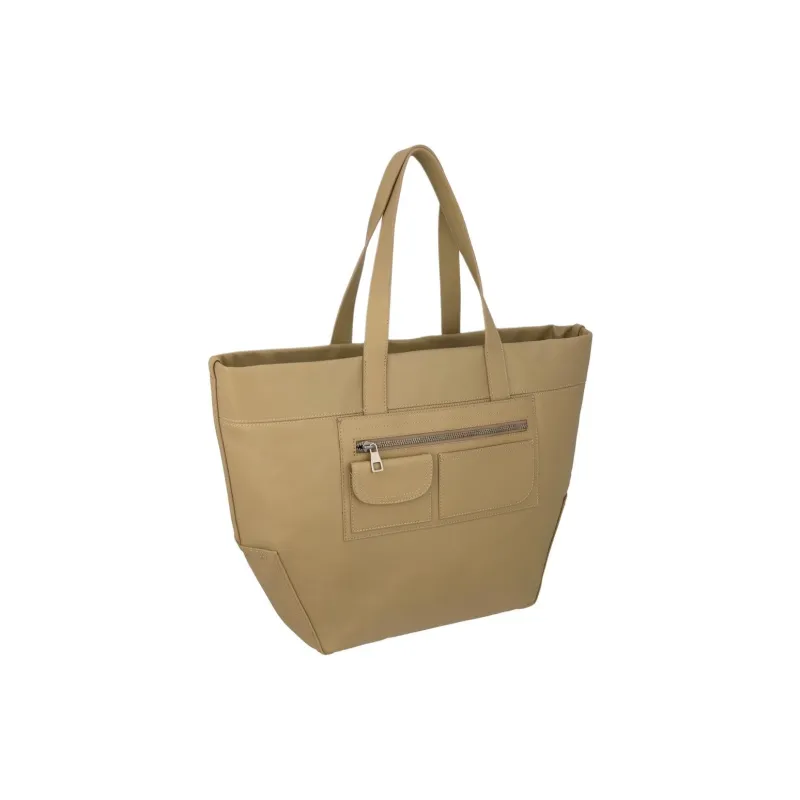 ZARA Cow Leather Tote Bag Shopping Bag Shoulder Bag Handbag Large Size Women's Zebra Print Brown Yellow-1