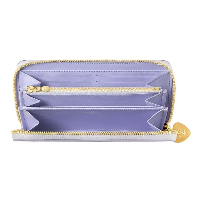 LOUIS VUITTON Zippy Leather Wallet Women's Light Purple-2