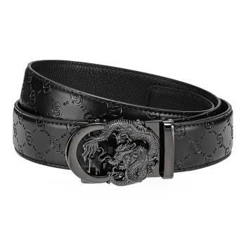 FAIRWHALE Cow Leather Belt Men's Width 3.5CM