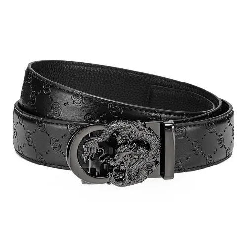FAIRWHALE Cow Leather Belt Men's Width 3.5CM