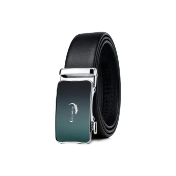 Crocodile Automatic Buckle For Young And Middle-Aged Business Cow Leather Leather Belts Men's Width 3.5CM
