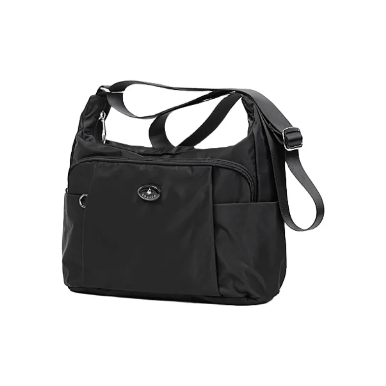 FOUVOR Oxford Shoulder Bag Crossbody Bag Medium Size Women's Chestnut Red/Classic Black/Romantic Purple-4