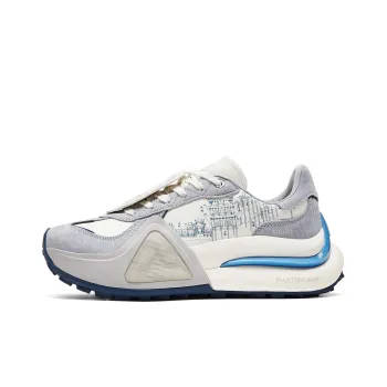 PEAK Guochuang Series Casual Shoes Men Low Top Light Gray Turquoise