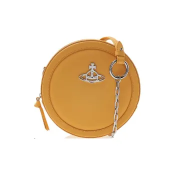 Vivienne Westwood Leather Small Round Bag Shoulder Bag Crossbody Bag Women's Yellow