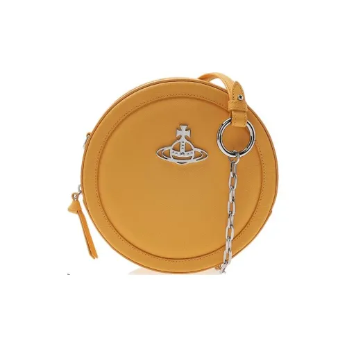 Vivienne Westwood Leather Small Round Bag Shoulder Bag Crossbody Bag Women's Yellow