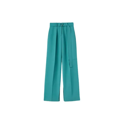 JIL SANDER Belted Wool Wide-leg Trousers