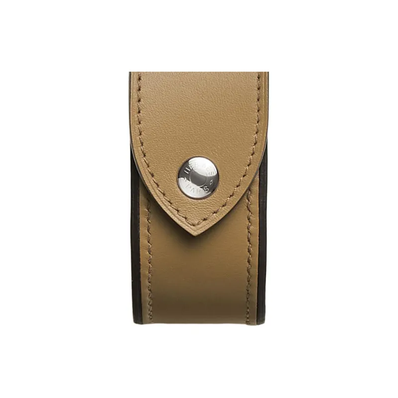 HERMES Tadelakt Calfskin Wrist Watch Storage Bag Medium Size Women's 1C Dust Earth Tone Cardamom Green-1