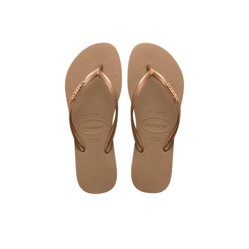 Havaianas Abrasion Resistant Flip Flops Women's Gold-3
