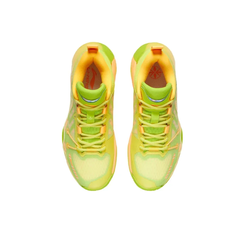 LINING Liren 2 Low Basketball Shoes Men Low Top Fluorescent Yellow/Fluorescent Alpha Hydroxy Acids Green-3