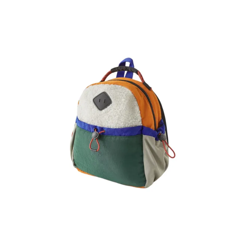 ZARA Polyester Backpack Regular Men's Green & Multicolor-1