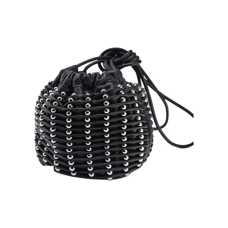 ZARA Polyurethane Bucket Bags Crossbody Bag Shoulder Bag Women's Black-2