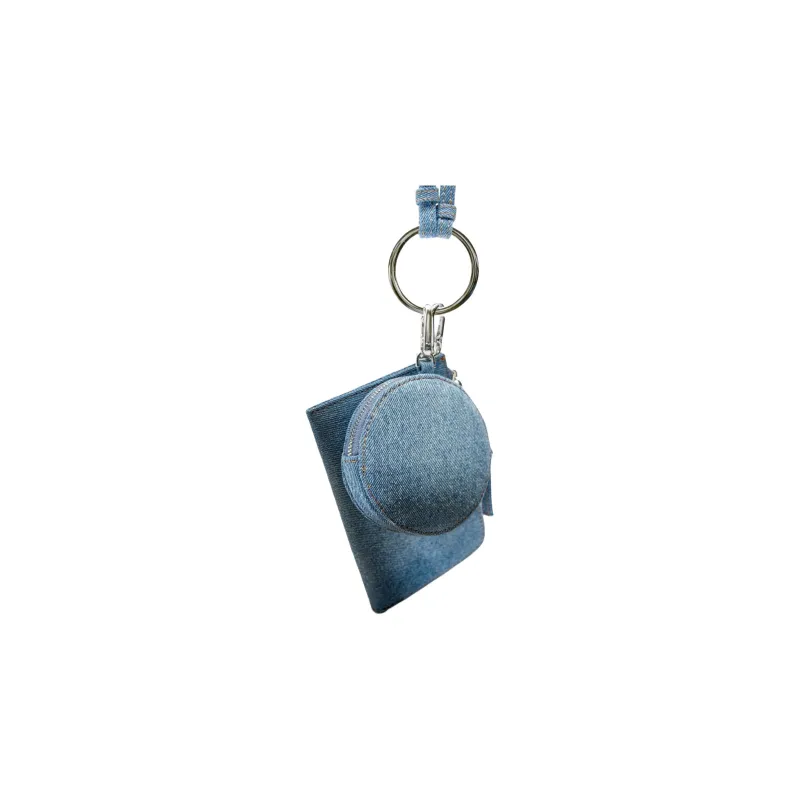 ZARA MAISON SPECIAL Collaboration Cotton Wallet Mini Women's Blue Denim-0