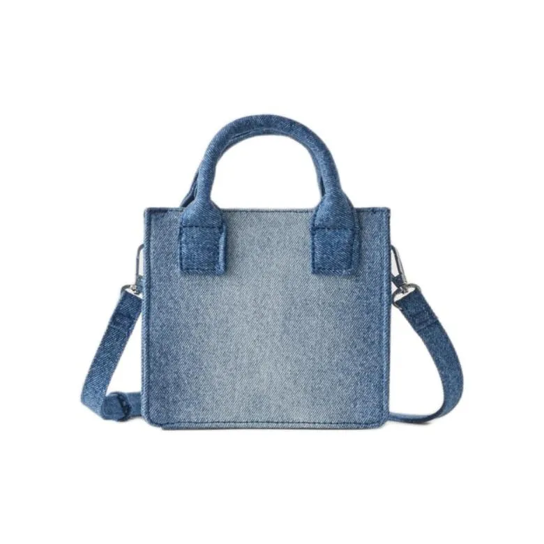 ZARA MAISON SPECIAL Co-brand FW23 Cotton One Shoulder Handbag Crossbody Bag Regular Women's Blue-0