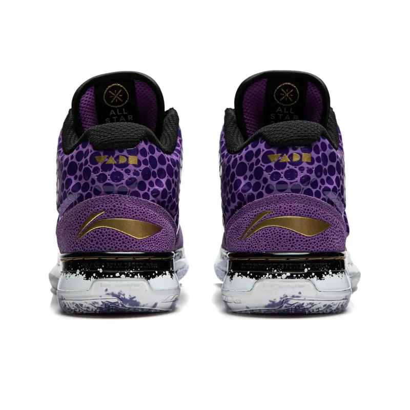 LiNing WOW 1 Devil Fish Cushioning Lightweight High Top Professional Performance Basketball Shoes Men's Purple-4