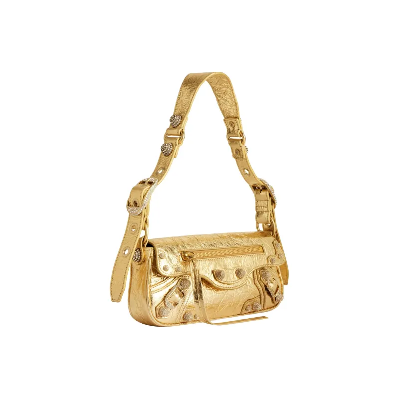Balenciaga Le Cagole Lambskin Portable Crossbody Bag Shoulder Bag Mini Women's Gold-1