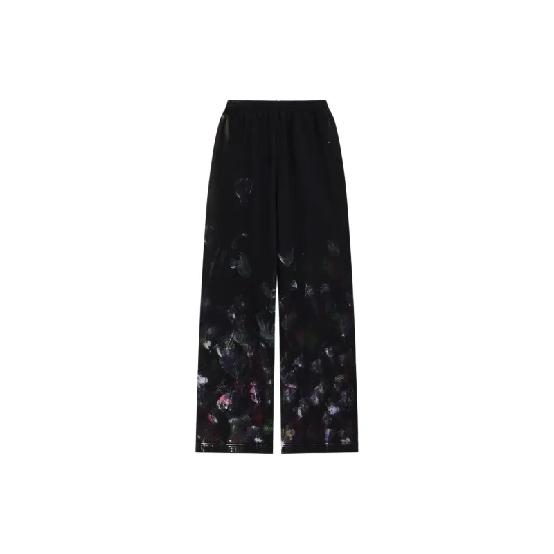 WE11DONE Painterly print Cotton Track Pants-1