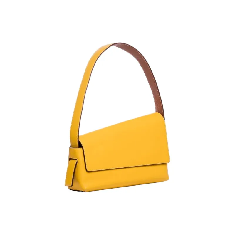 Staud Nappa Leather Shoulder Bag, Handbag, Shoulder Bag Women's Yellow-1
