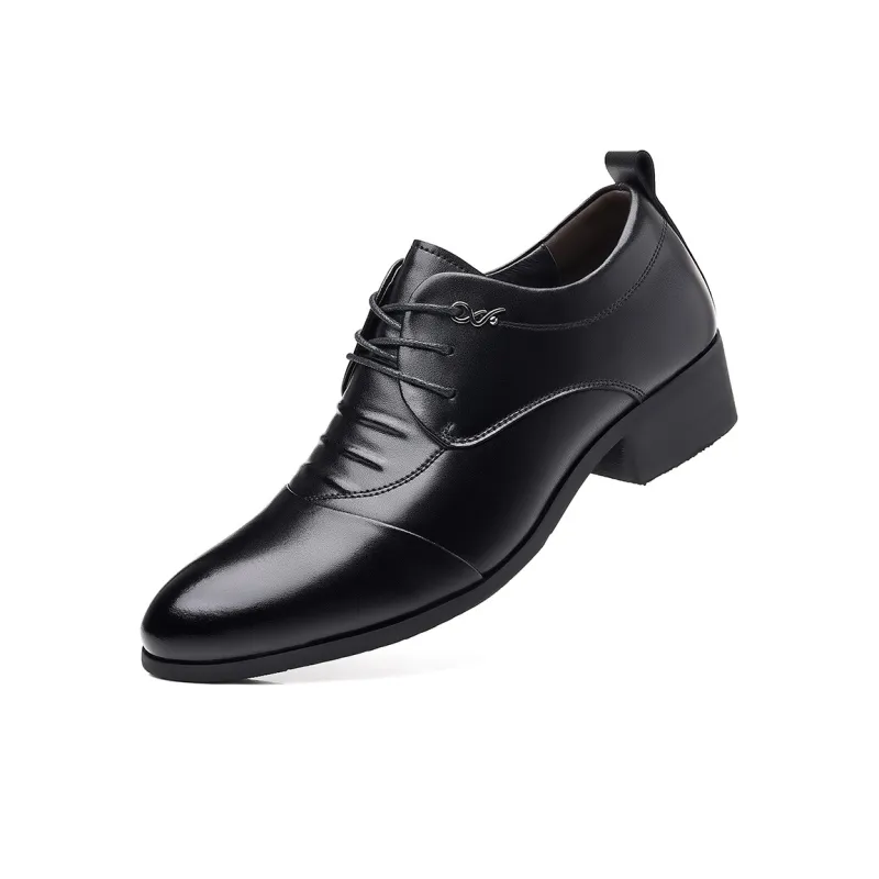 EGCHI Dress Shoes Men Mid Top Black/White-2