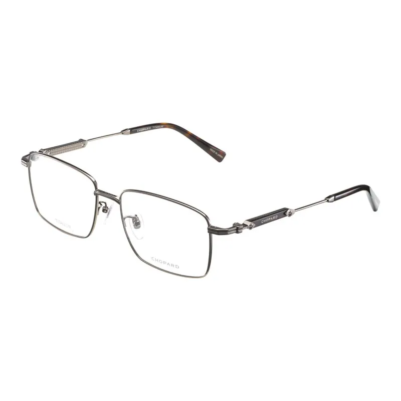 CHOPARD Alpine Eagle Plate Frame Pure Titanium Irregular Shape Eyeglass Frames Men's Gunmetal-0