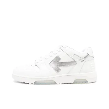 OFF WHITE Out Of Office Ooo Low Tops White Silver
