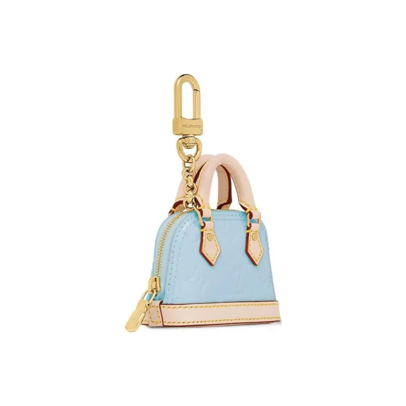 LOUIS VUITTON Micro Alma Leather Bag Accessory Extra Mini Women's Blue-1