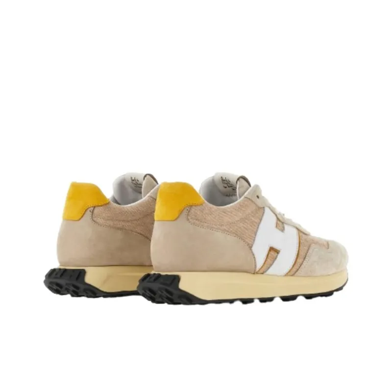 HOGAN H601 Casual Shoes Men's Beige Yellow-3