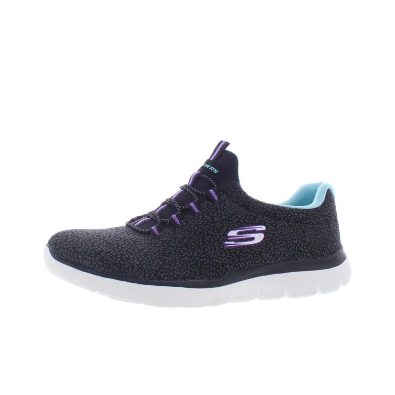 Skechers Summits Cushioning Wear-Resistant Low-Top Casual Shoes Women's Purple Black-0