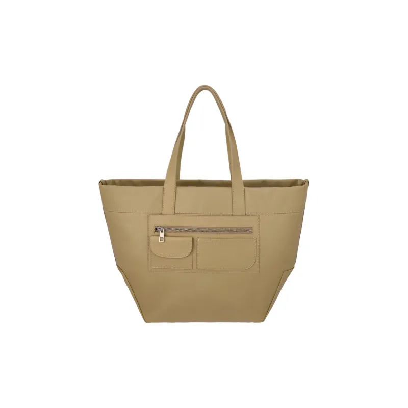 ZARA Cow Leather Tote Bag Shopping Bag Shoulder Bag Handbag Large Size Women's Zebra Print Brown Yellow-0