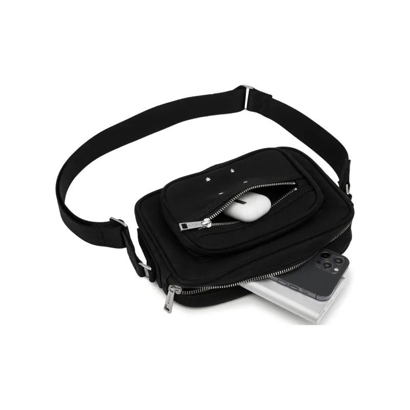 LiNing Vital Series Cotton Crossbody Bag Unisex Black-4