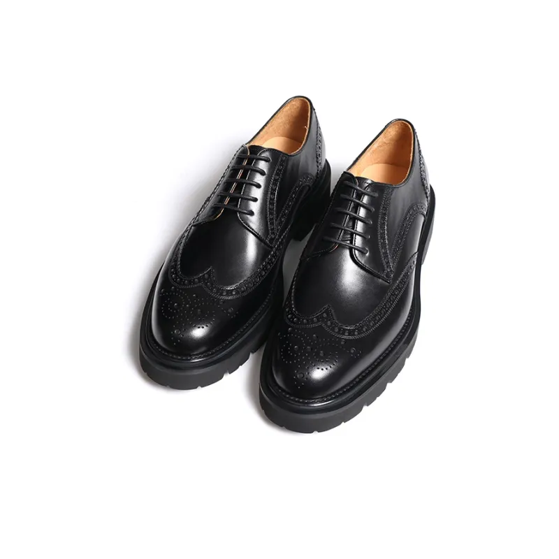IGESHI Casual Leather Shoes Men's Black-2