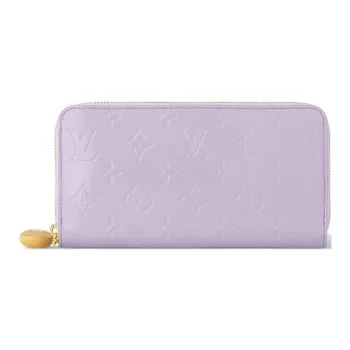 LOUIS VUITTON Zippy Leather Wallet Women's Light Purple