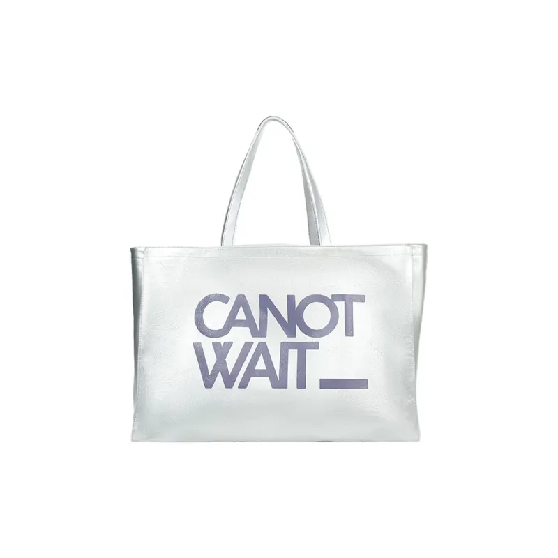 CANOTWAIT_ Polyester Tote Handbag, Shoulder Bag Large Size Unisex Black/Coffee/Pink/Silver-2