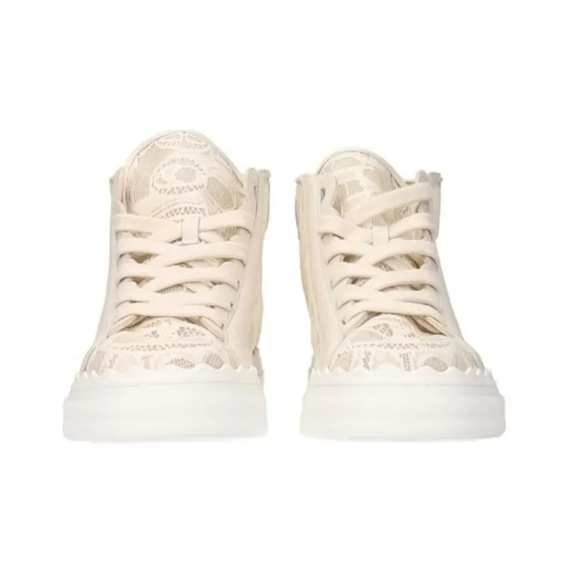 Chloé Lauren Lace Lace Up Sneakers Women's-3