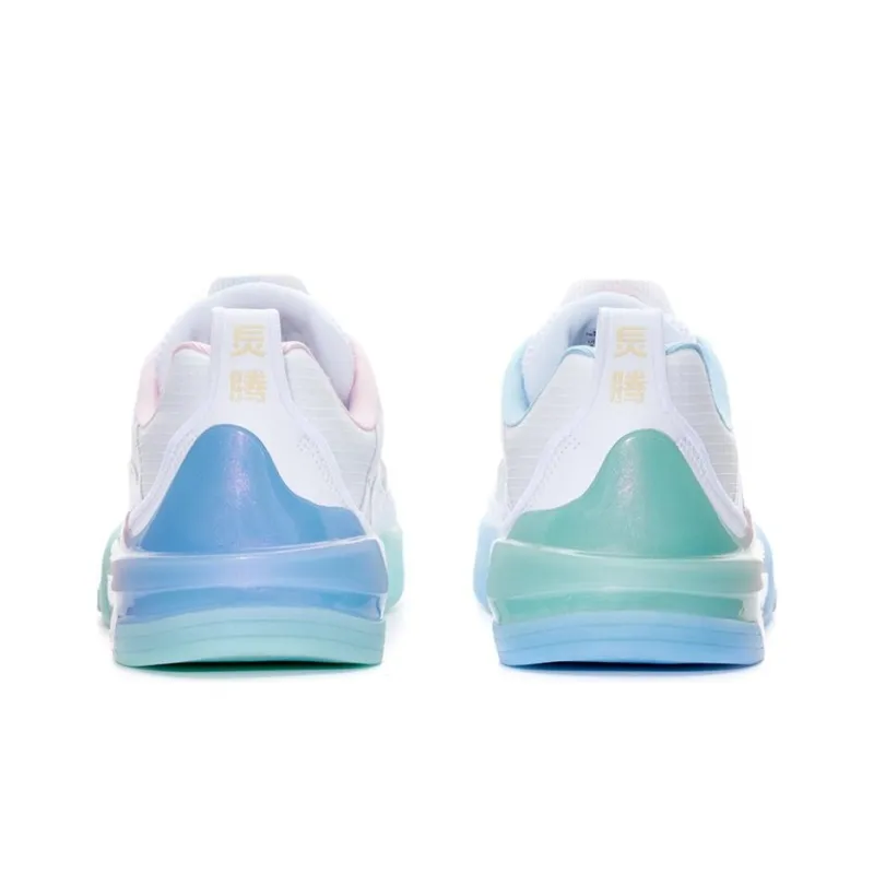 LiNing LINGTENG 䨻 Low Top Skateboard Shoes Unisex White Pink Blue-3