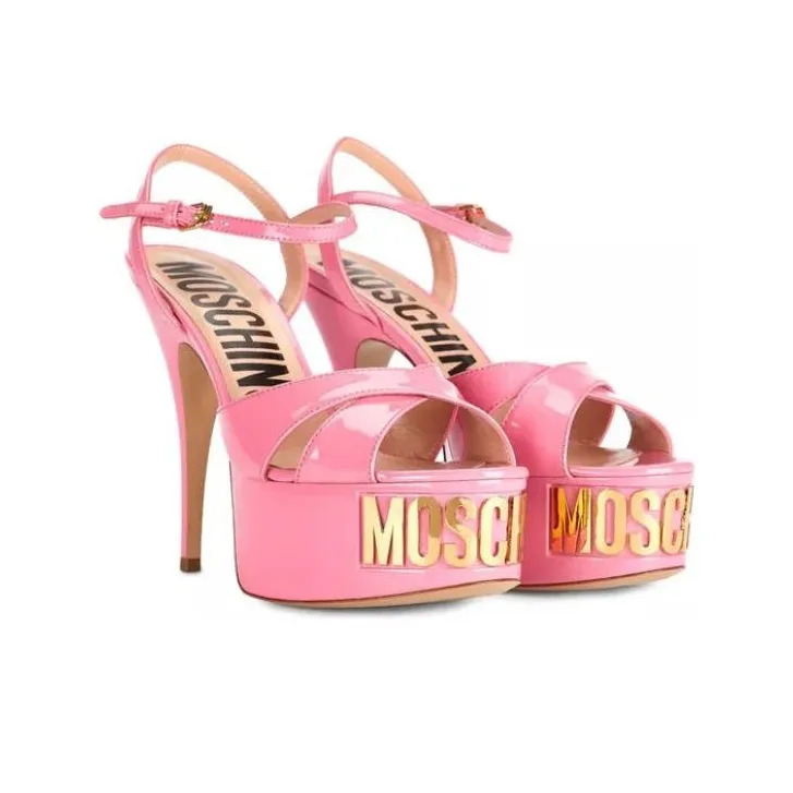 MOSCHINO One Strap Sandals Women's Pink-2
