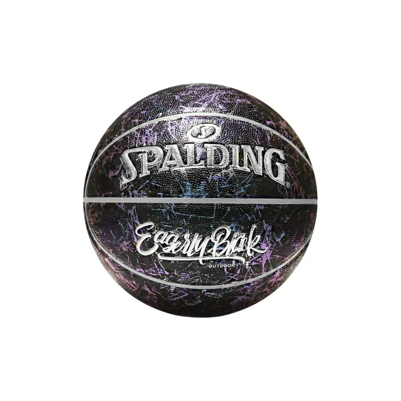 SPALDING PU Basketball Black Purple Size 7 Competition Unisex-0