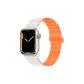 Apple Magnetic Silicone Strap-Starlight & Orange Color
