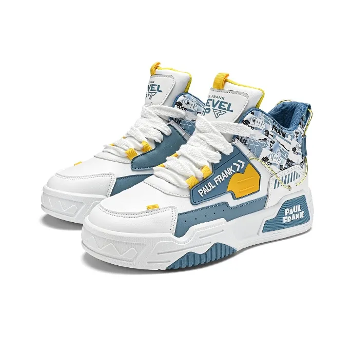 PAUL FRANK Slip-Resistant High-Top Skateboard Shoes Men's-3