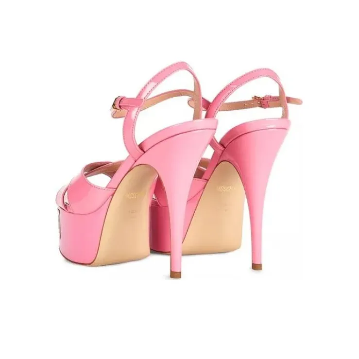 MOSCHINO One Strap Sandals Women's Pink-3