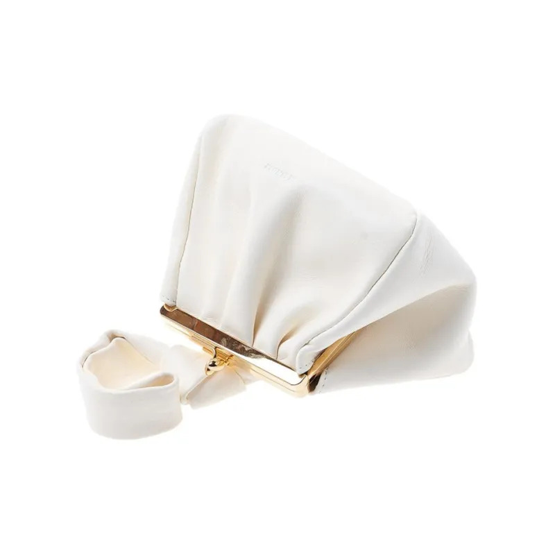 JIL SANDER Goji Lambskin Clutch Women's Black-3