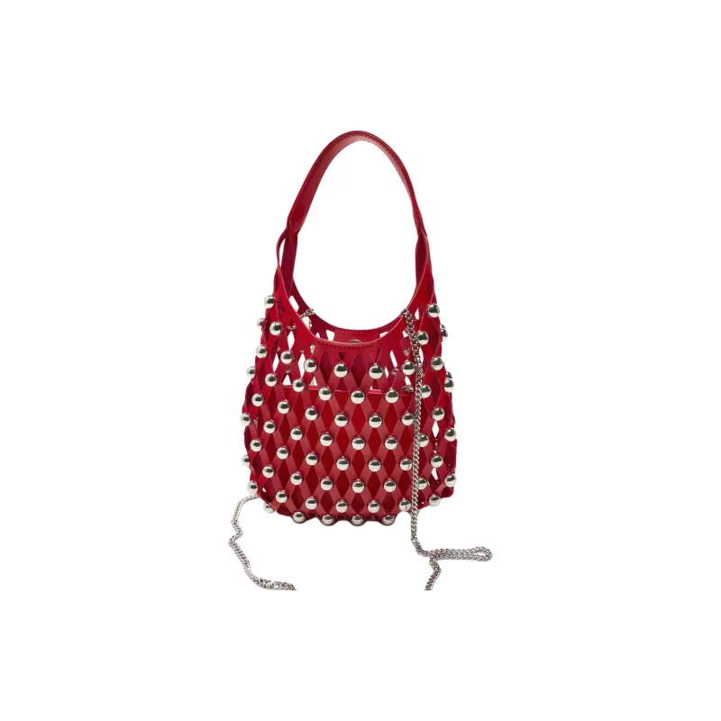 ZARA PU Handbag Shoulder Bag Crossbody Bag Mini Women's Red-2