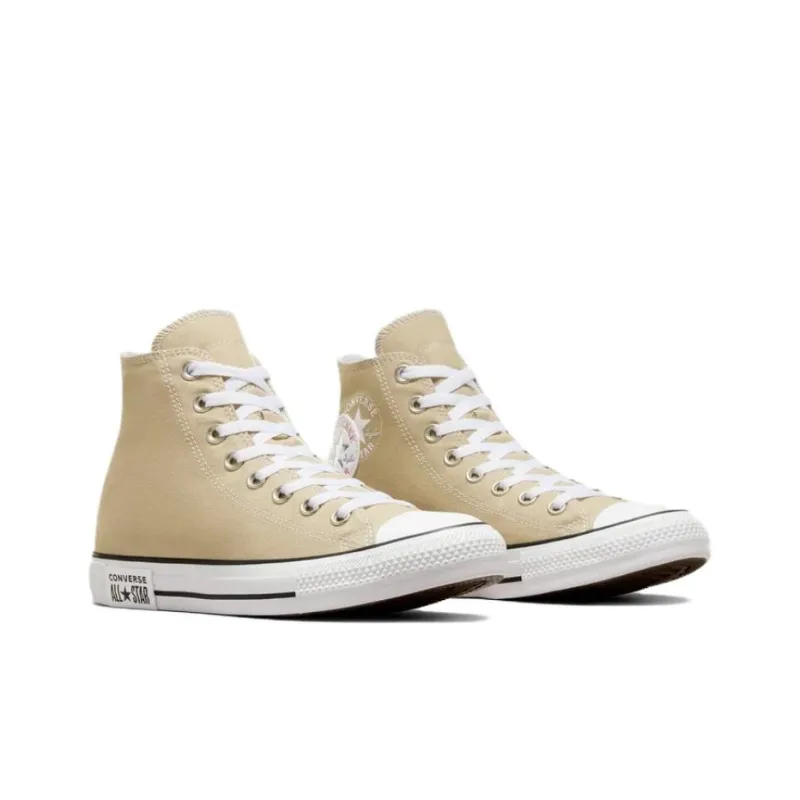 Converse All Star Anti Slip Wear Resistant High Top Canvas Shoes Unisex Beige Yellow-2